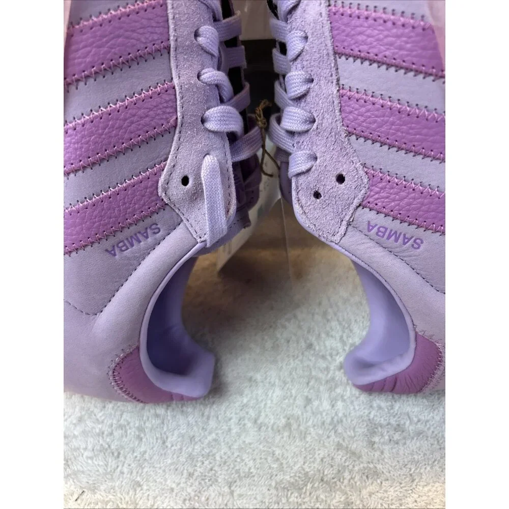 Adidas Samba Purple/Purple Gum Sole Sneaker JS3956 Women SZ 9 New in Box - Picture 4 of 10